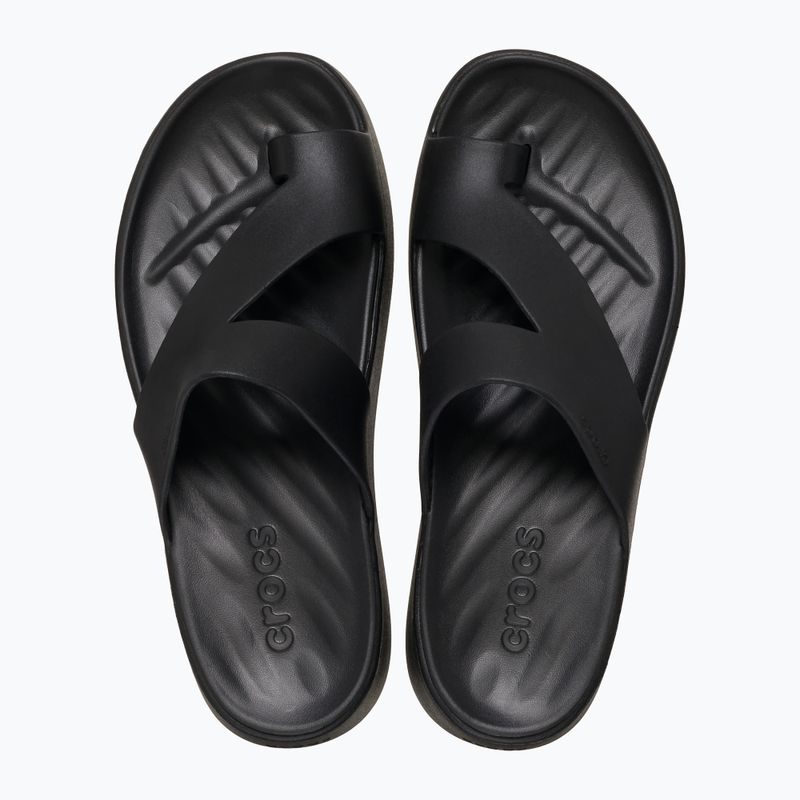Moteriškos šlepetės per pirštą Crocs Getaway Platform Toe Loop black 2