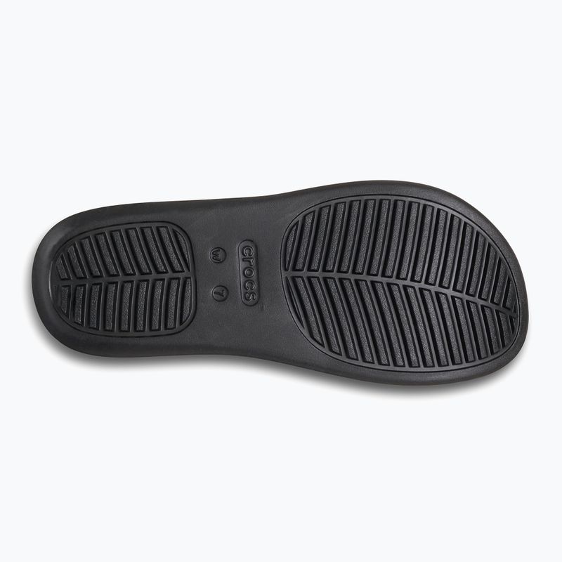 Moteriškos šlepetės per pirštą Crocs Getaway Platform Toe Loop black 3