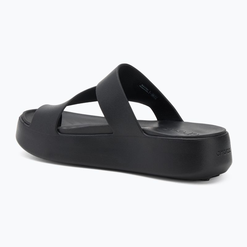 Moteriškos šlepetės per pirštą Crocs Getaway Platform Toe Loop black 3