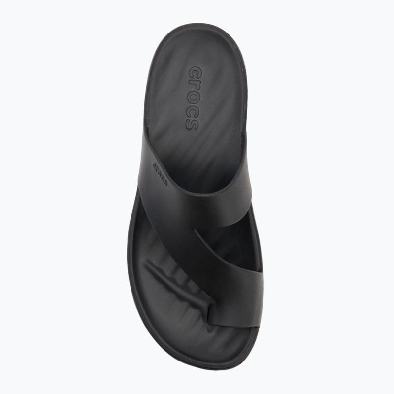 Moteriškos šlepetės per pirštą Crocs Getaway Platform Toe Loop black 5