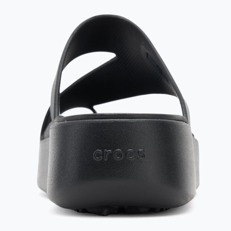 Moteriškos šlepetės per pirštą Crocs Getaway Platform Toe Loop black 6