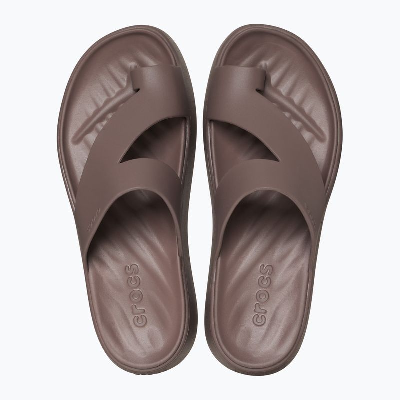 Moteriškos šlepetės per pirštą Crocs Getaway Platform Toe Loop truffle 2