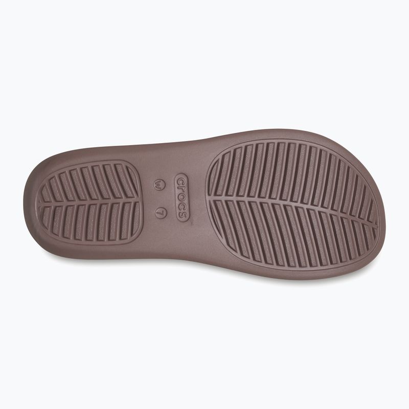 Moteriškos šlepetės per pirštą Crocs Getaway Platform Toe Loop truffle 3