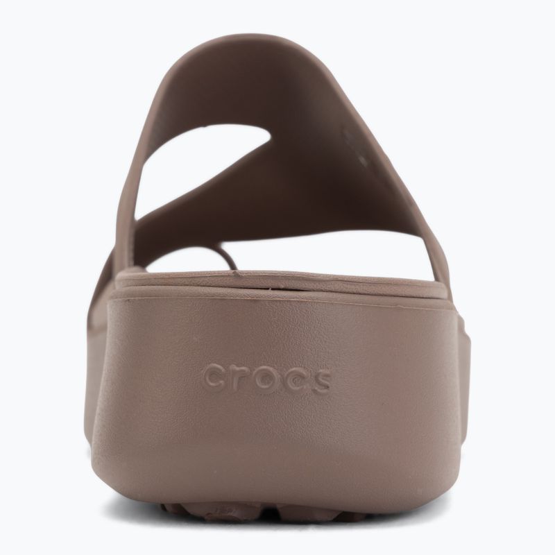 Moteriškos šlepetės per pirštą Crocs Getaway Platform Toe Loop truffle 6
