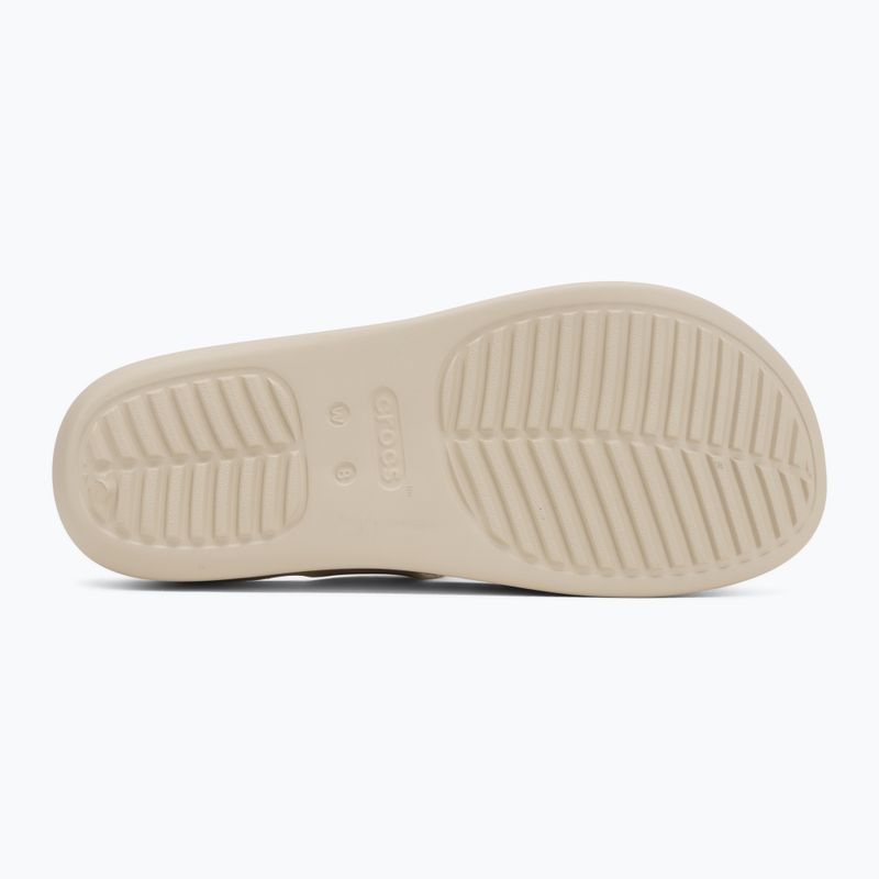 Moteriškos šlepetės per pirštą Crocs Getaway Platform Toe Loop sandstone 4