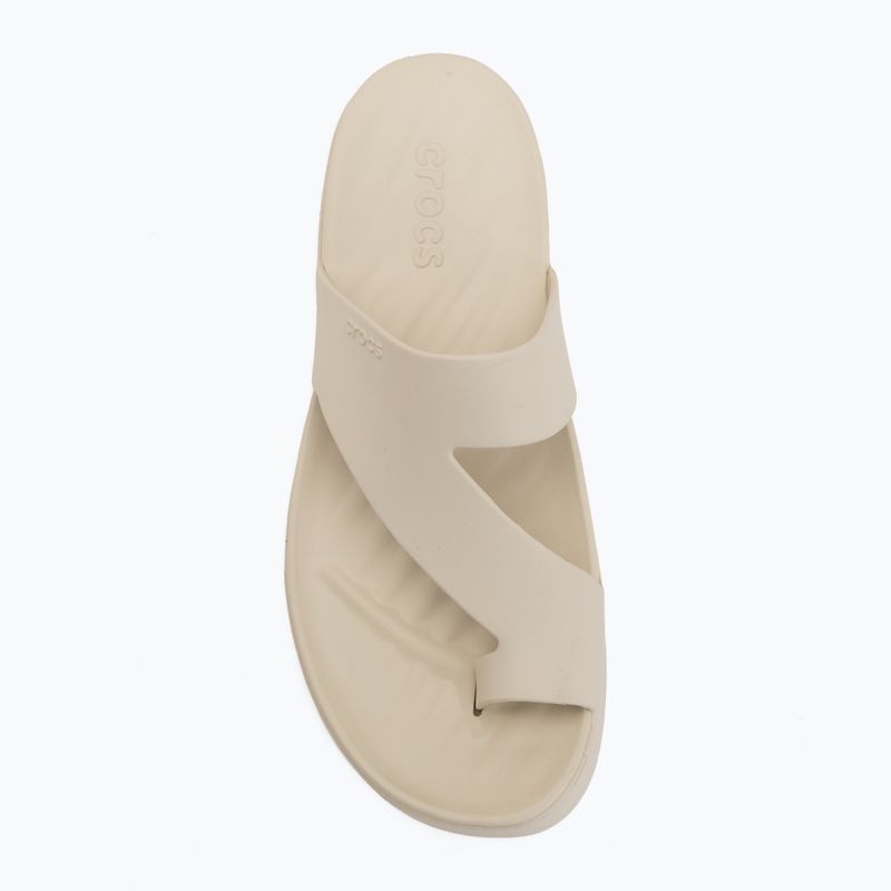 Moteriškos šlepetės per pirštą Crocs Getaway Platform Toe Loop sandstone 5