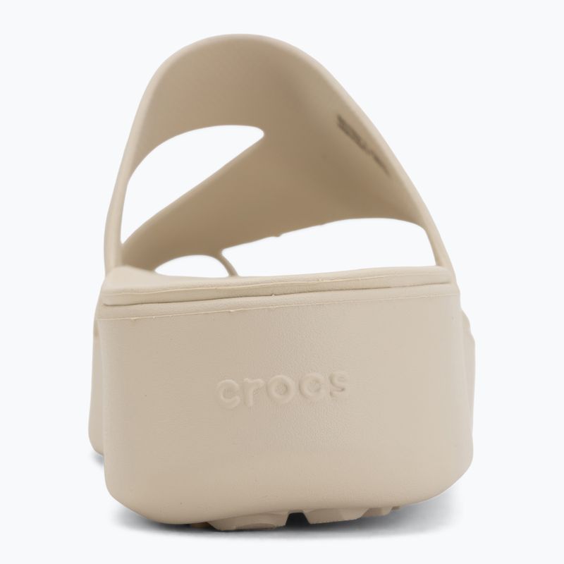 Moteriškos šlepetės per pirštą Crocs Getaway Platform Toe Loop sandstone 6