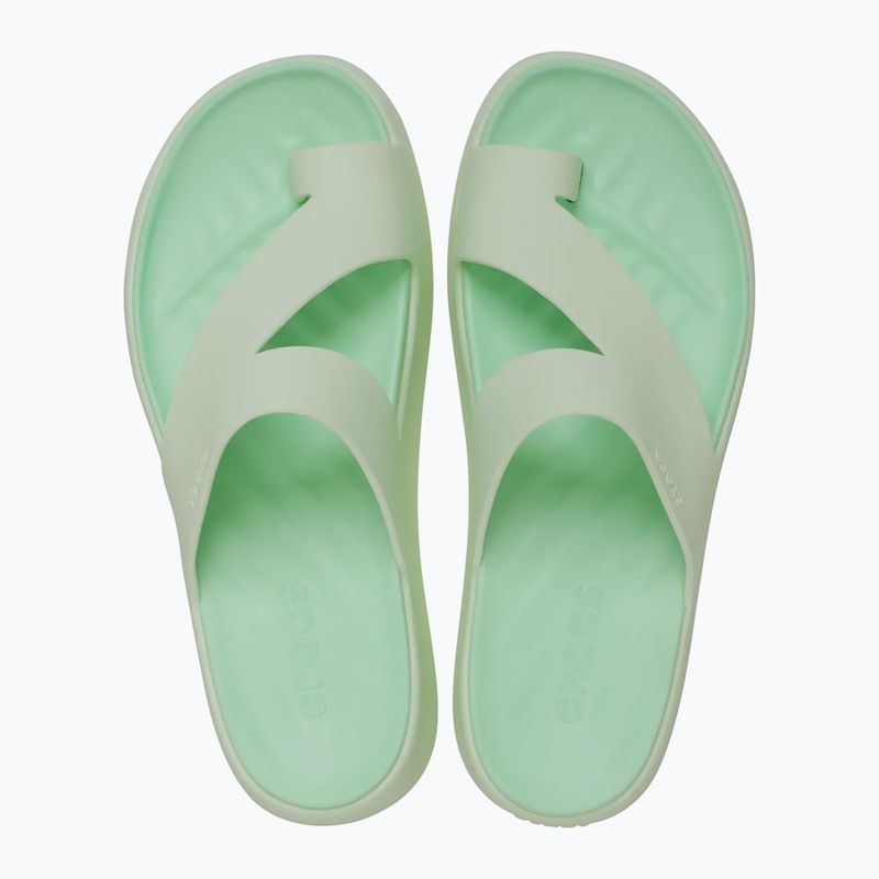 Moteriškos šlepetės per pirštą Crocs Getaway Platform Toe Loop jade tint 4