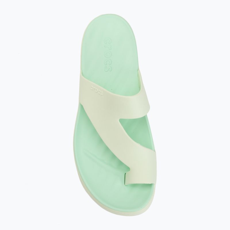 Moteriškos šlepetės per pirštą Crocs Getaway Platform Toe Loop jade tint 5