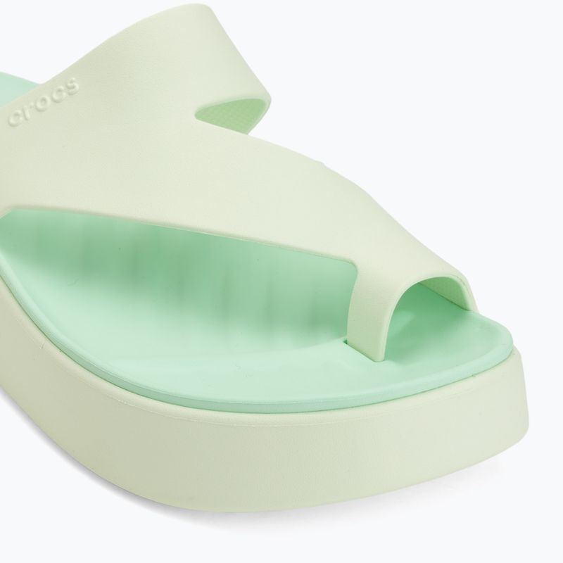 Moteriškos šlepetės per pirštą Crocs Getaway Platform Toe Loop jade tint 7