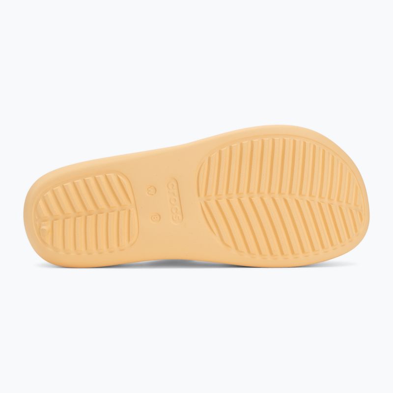 Moteriškos šlepetės per pirštą Crocs Getaway Platform Toe Loop golden hour 4
