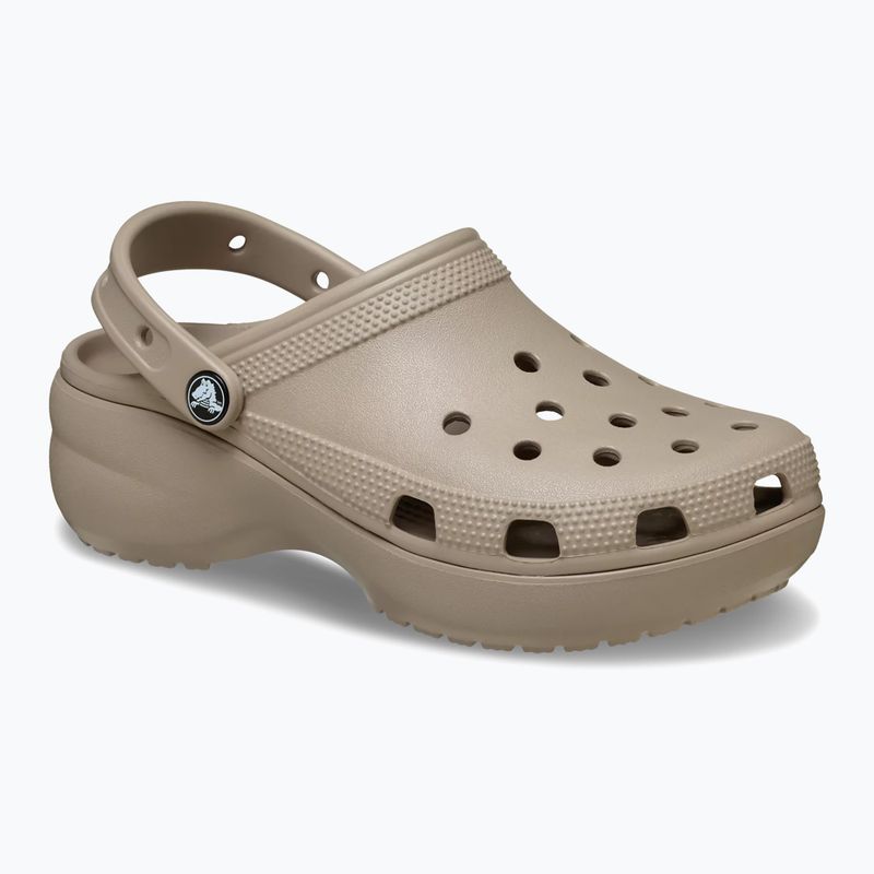 Moteriškos šlepetės Crocs Classic Platform Clog taupe