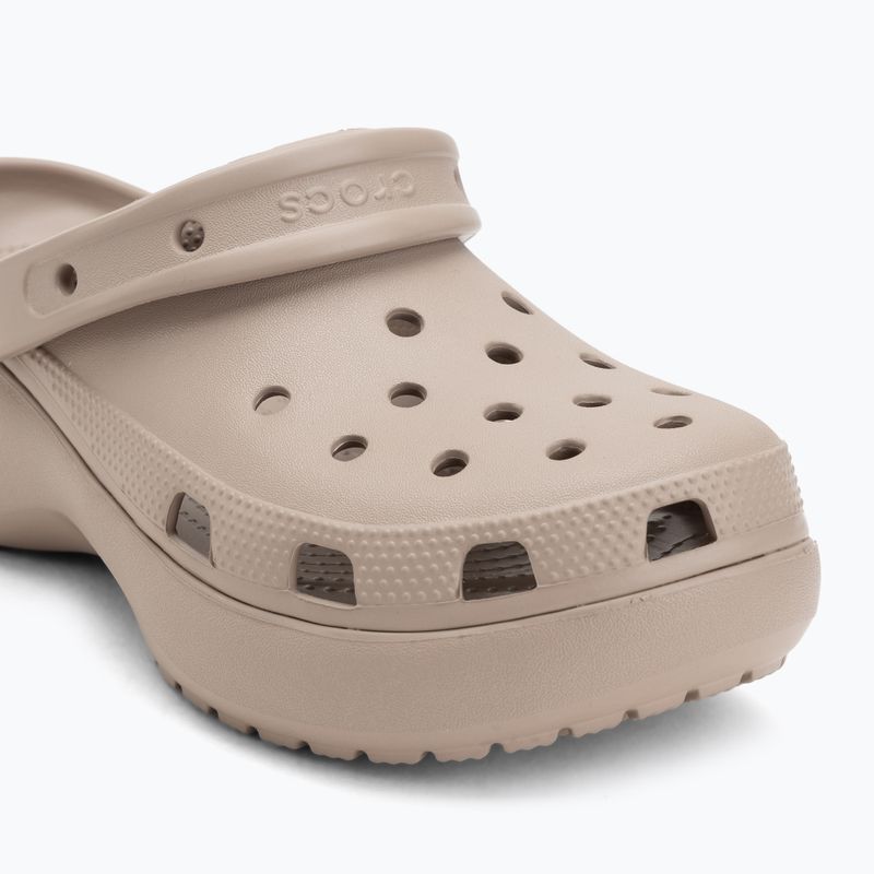 Moteriškos šlepetės Crocs Classic Platform Clog taupe 8