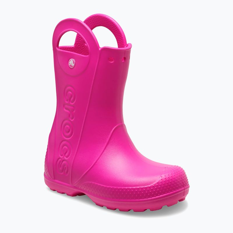 Vaikiški guminiai batai Crocs Handle It Rain Boot Kids Toddler pink crush 8