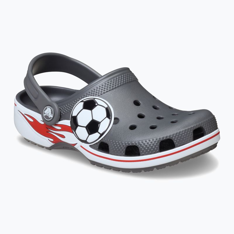 Vaikiškos šlepetės Crocs Classic Soccer Band Clog Kids slate grey 9