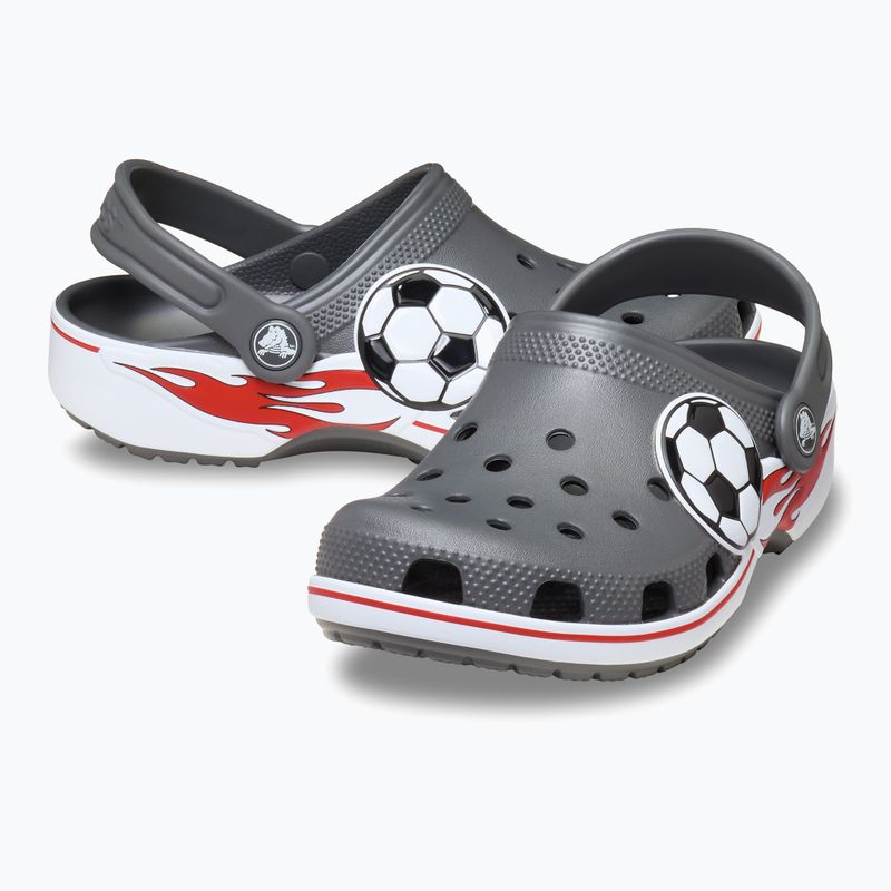 Vaikiškos šlepetės Crocs Classic Soccer Band Clog Kids slate grey 14