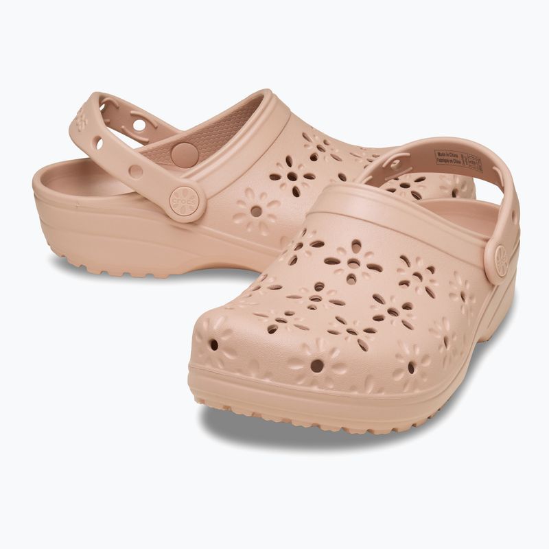 Šlepetės Crocs Classic Floral Cutout Clog pink caramel 6