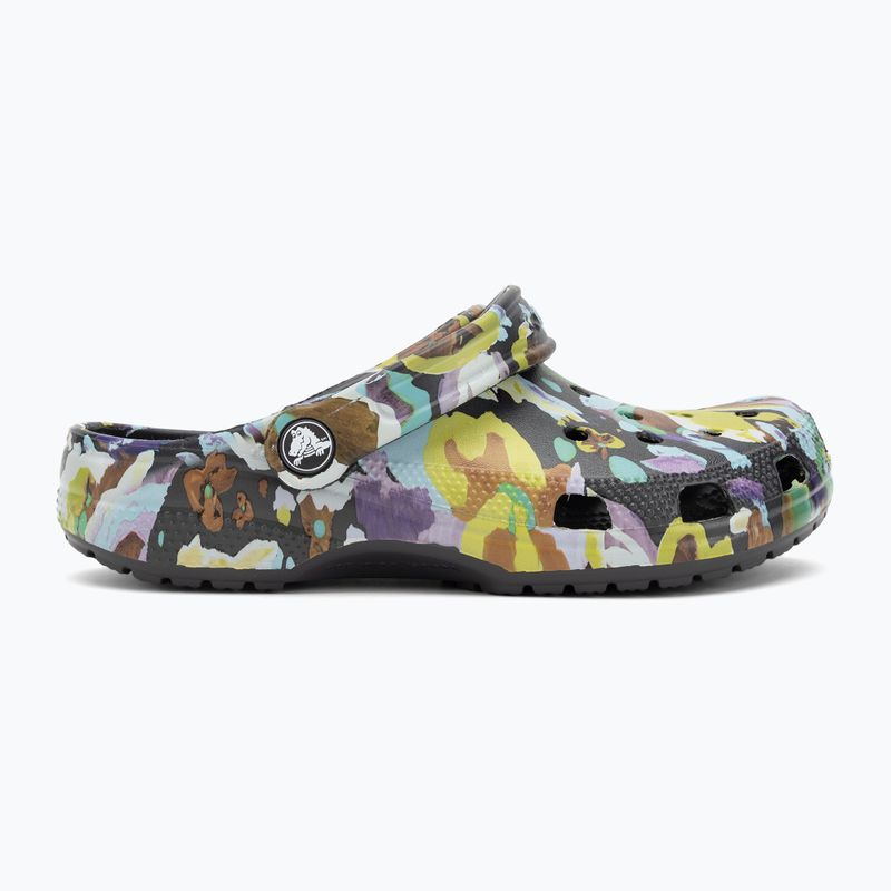 Šlepetės Crocs Classic Painted Floral black sand 3