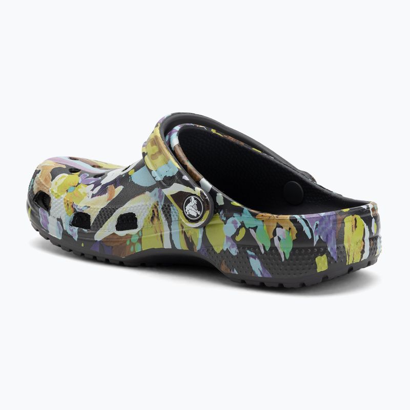 Šlepetės Crocs Classic Painted Floral black sand 4