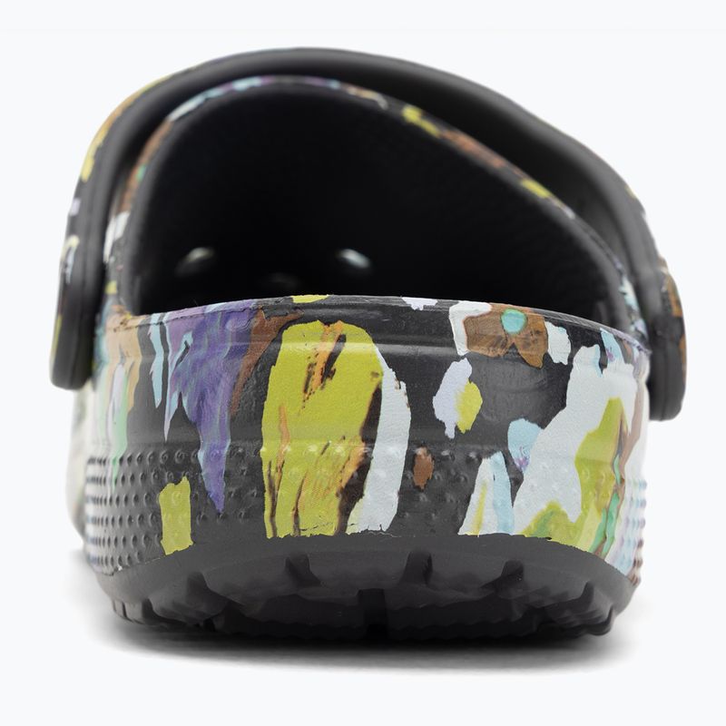 Šlepetės Crocs Classic Painted Floral black sand 7
