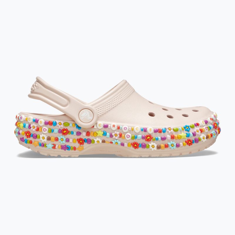 Vaikiškos šlepetės Crocs Classic Beaded Band Clog Kids quartz 10