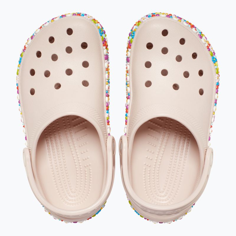 Vaikiškos šlepetės Crocs Classic Beaded Band Clog Kids quartz 12