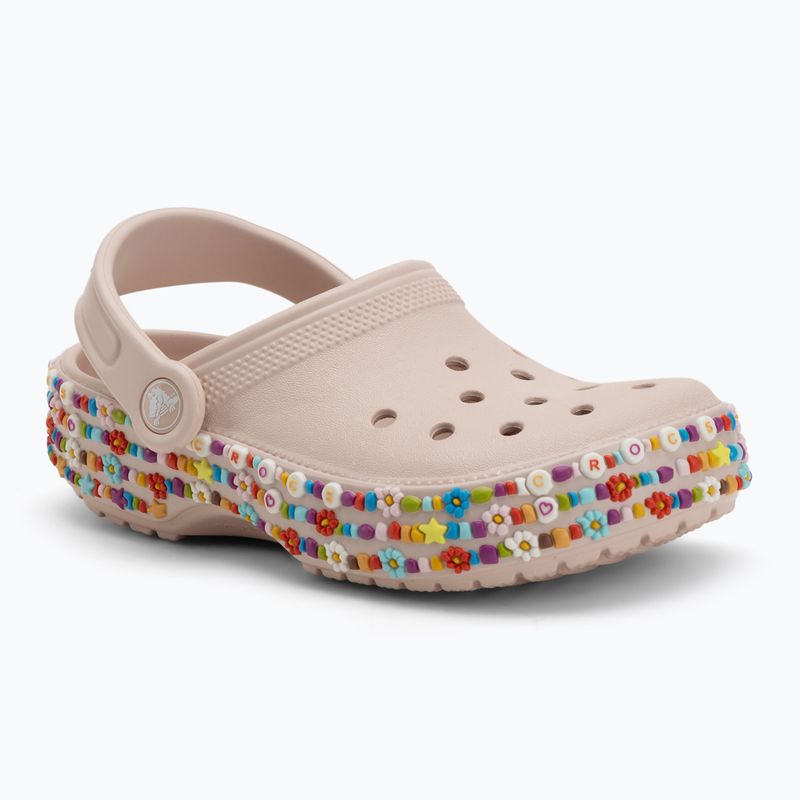 Vaikiškos šlepetės Crocs Classic Beaded Band Clog Kids quartz 2