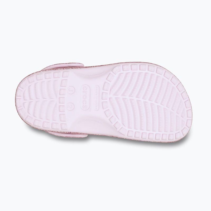 Vaikiškos šlepetės Crocs Classic Chunky Glitter pink milk 11