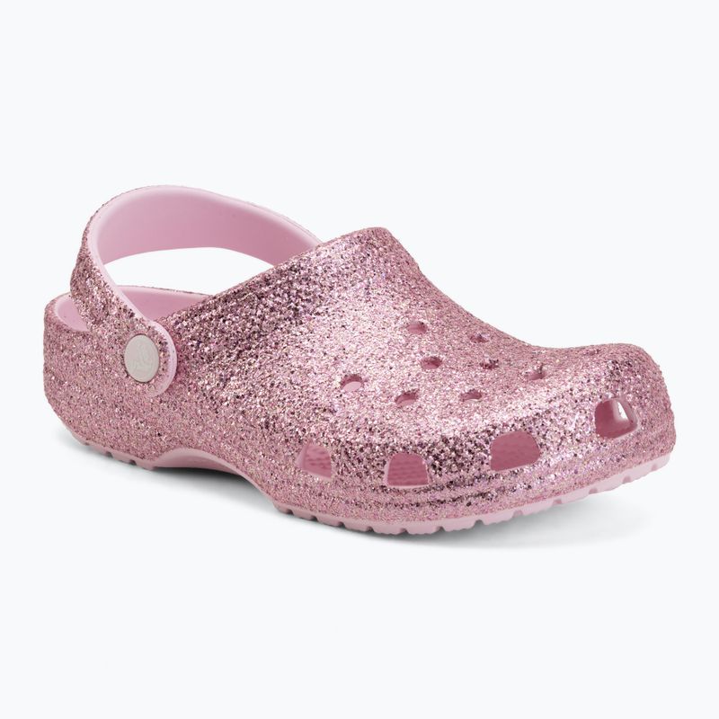 Vaikiškos šlepetės Crocs Classic Chunky Glitter pink milk 2
