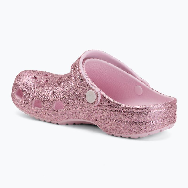 Vaikiškos šlepetės Crocs Classic Chunky Glitter pink milk 4