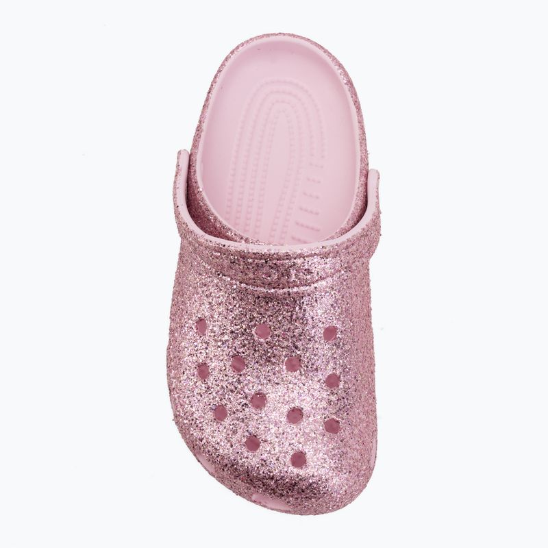 Vaikiškos šlepetės Crocs Classic Chunky Glitter pink milk 6