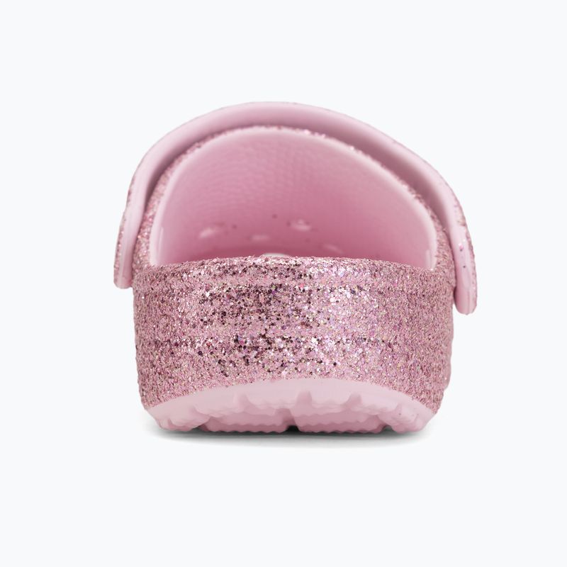 Vaikiškos šlepetės Crocs Classic Chunky Glitter pink milk 7