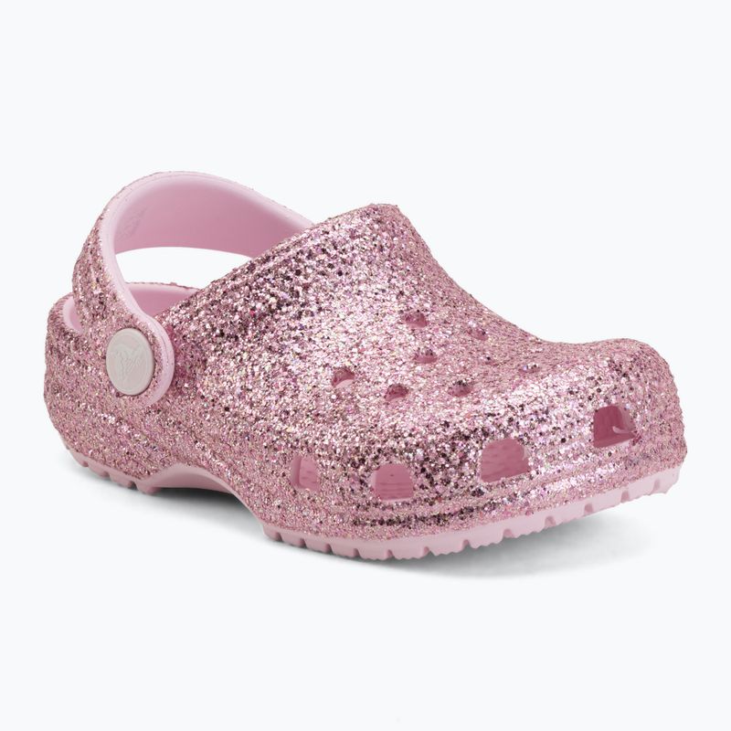 Vaikiškos šlepetės Crocs Classic Chunky Glitter 211940 pink milk 2