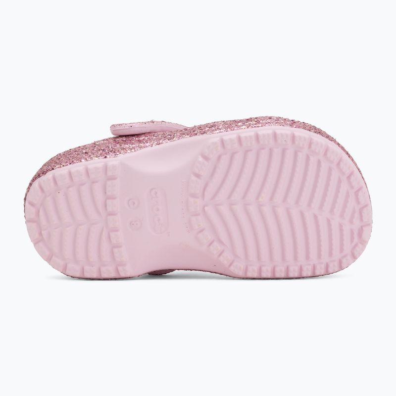 Vaikiškos šlepetės Crocs Classic Chunky Glitter 211940 pink milk 5