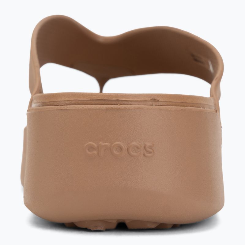 Moteriškos šlepetės per pirštą Crocs Gateway Platform milk chocolate 6