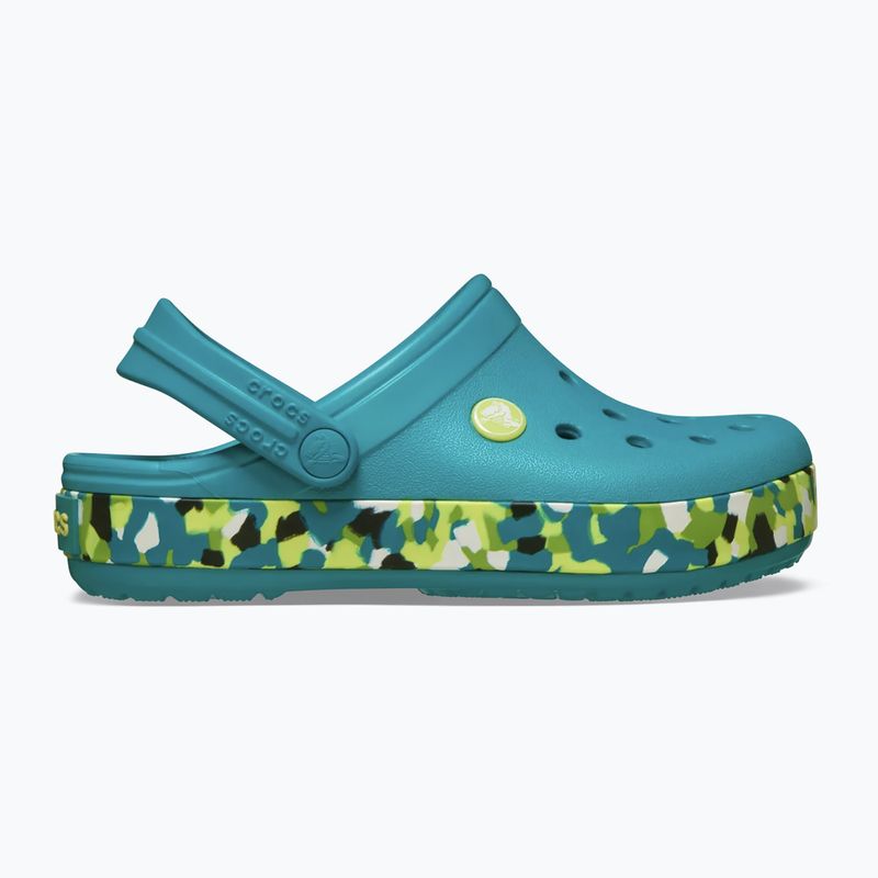 Vaikiškos šlepetės Crocs Crockband Glow Confetti Band turbo teal/multi 10