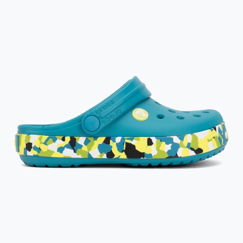 Vaikiškos šlepetės Crocs Crockband Glow Confetti Band turbo teal/multi 3