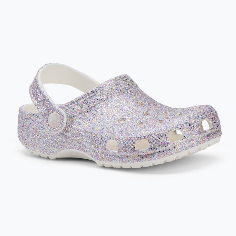 Vaikiškos šlepetės Crocs Classic Fantasy Glitter white 2
