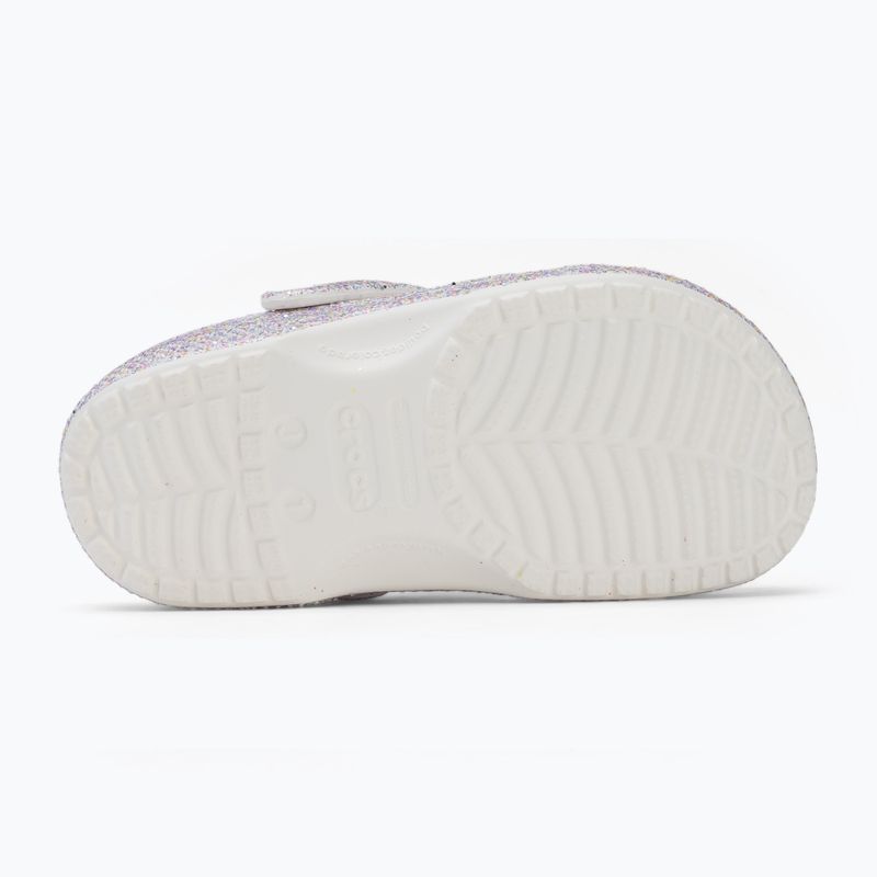 Vaikiškos šlepetės Crocs Classic Fantasy Glitter white 5