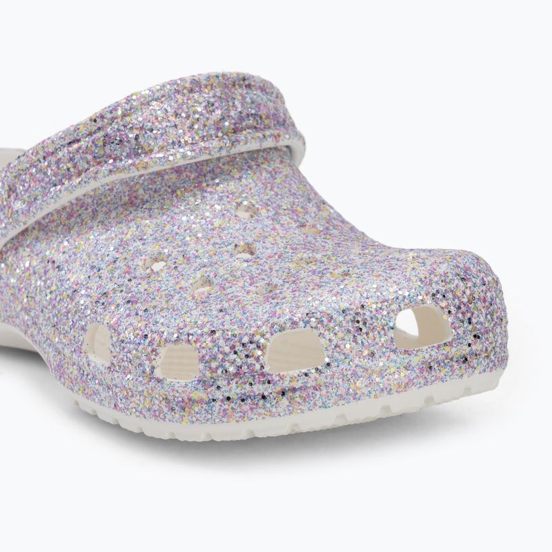 Vaikiškos šlepetės Crocs Classic Fantasy Glitter white 8