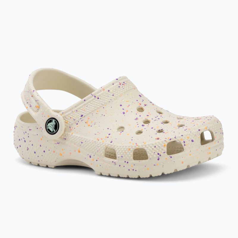 Vaikiškos šlepetės Crocs Classic Glow Paint Splatter summit white/multi 2