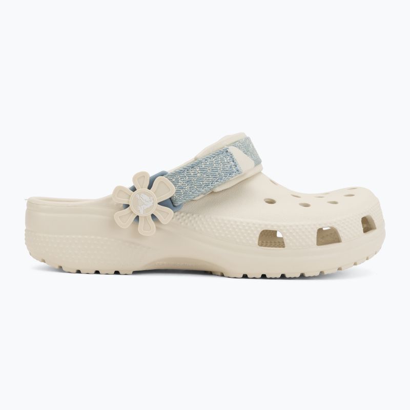 Vaikiškos šlepetės Crocs Classic Denim Flower Adjustment Backstrap summit white 3