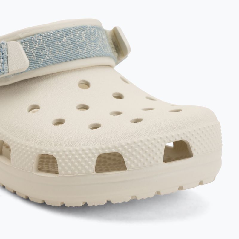 Vaikiškos šlepetės Crocs Classic Denim Flower Adjustment Backstrap 8
