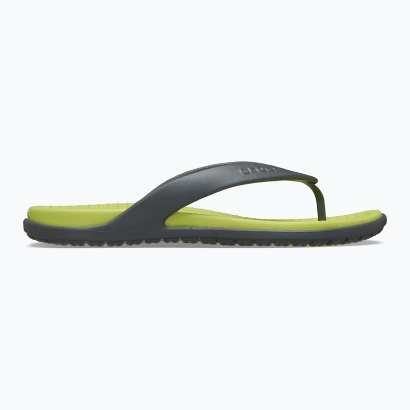 Šlepetės per pirštą Crocs Coast Flip slate grey/citrus 9