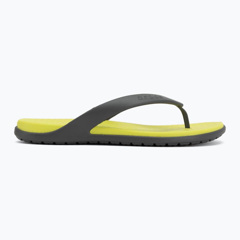 Šlepetės per pirštą Crocs Coast Flip slate grey/citrus 2