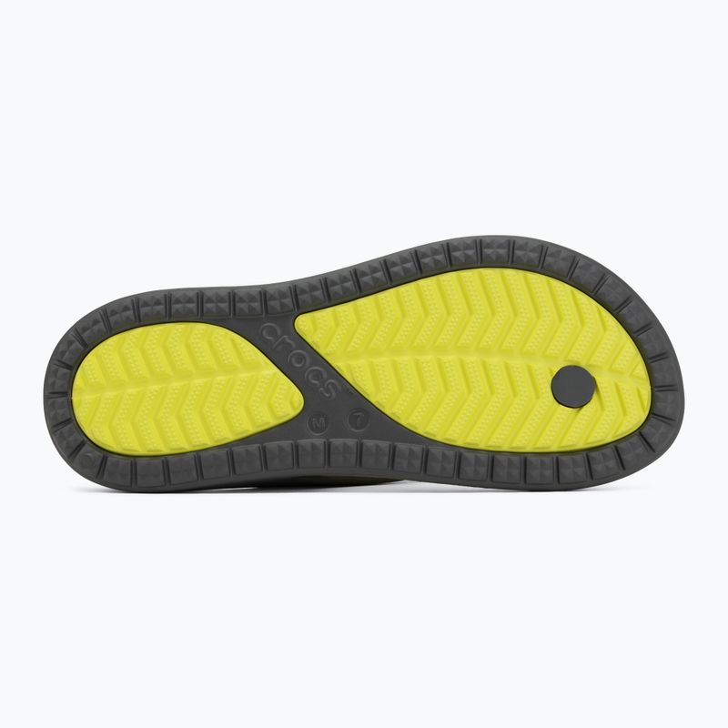 Šlepetės per pirštą Crocs Coast Flip slate grey/citrus 4