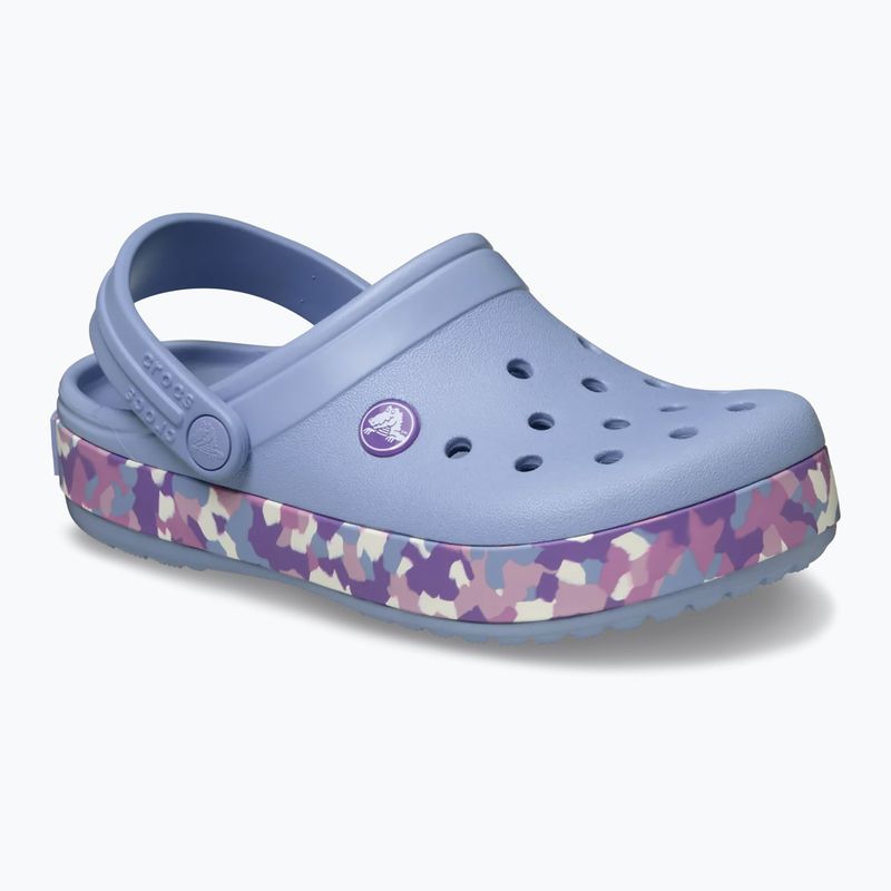 Vaikiškos šlepetės Crocs Crockband Glow Confetti Band blue haze/multi 9