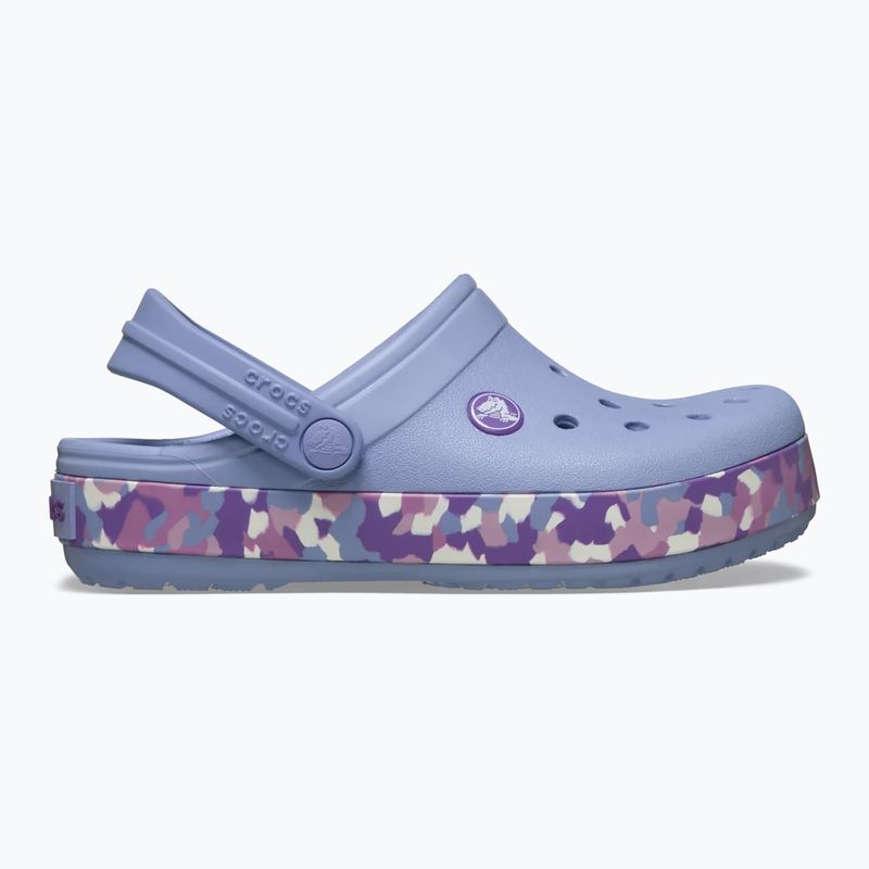 Vaikiškos šlepetės Crocs Crockband Glow Confetti Band blue haze/multi 10