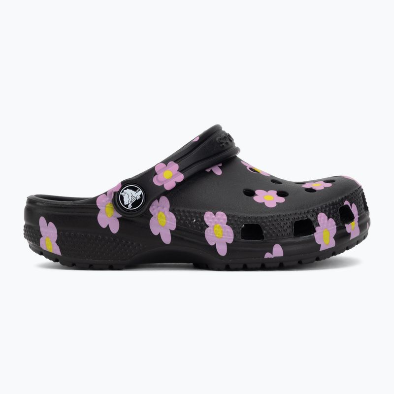 Vaikiškos šlepetės Crocs Classic Flower black 3