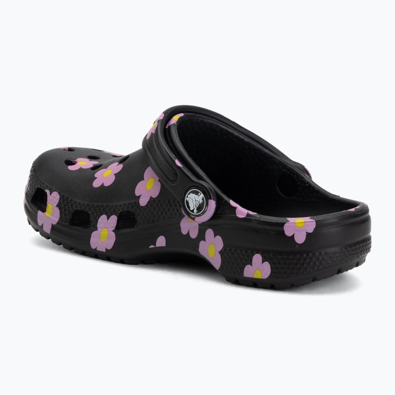 Vaikiškos šlepetės Crocs Classic Flower black 4